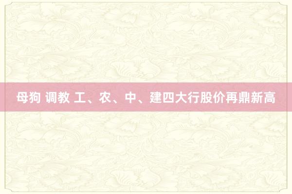 母狗 调教 工、农、中、建四大行股价再鼎新高