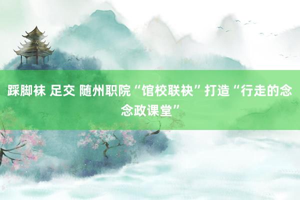踩脚袜 足交 随州职院“馆校联袂”打造“行走的念念政课堂”