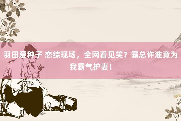 羽田爱种子 恋综现场，全网看见笑？霸总许淮竟为我霸气护妻！