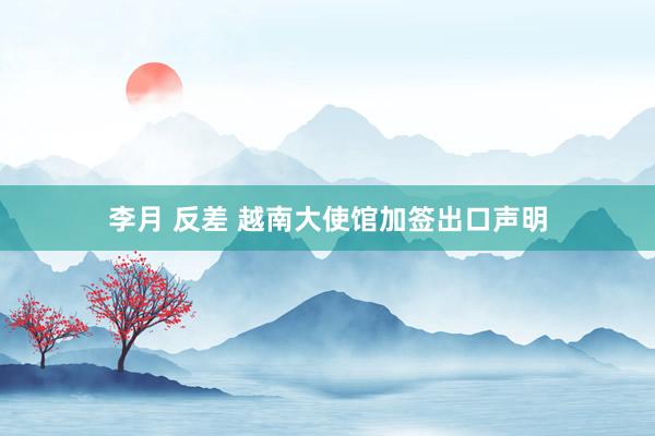 李月 反差 越南大使馆加签出口声明