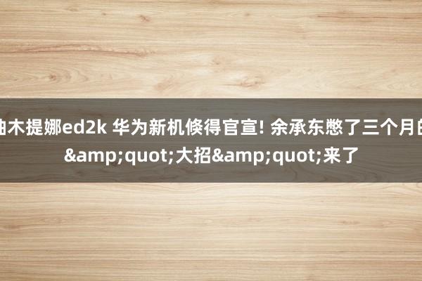 柚木提娜ed2k 华为新机倏得官宣! 余承东憋了三个月的&quot;大招&quot;来了