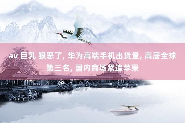 av 巨乳 狠恶了, 华为高端手机出货量, 高居全球第三名, 国内商场紧追苹果