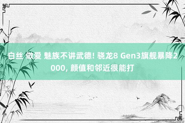 白丝 做爱 魅族不讲武德! 骁龙8 Gen3旗舰暴降2000, 颜值和邻近很能打
