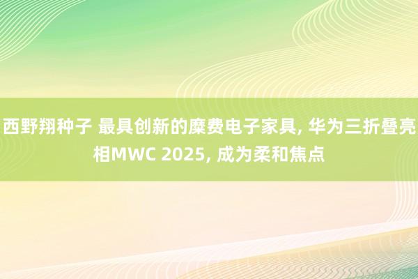 西野翔种子 最具创新的糜费电子家具, 华为三折叠亮相MWC 2025, 成为柔和焦点