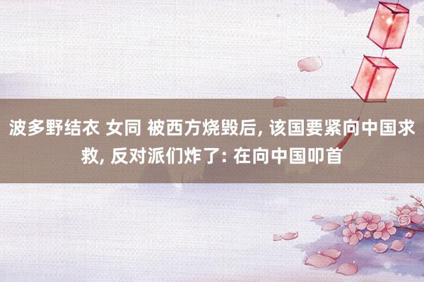 波多野结衣 女同 被西方烧毁后, 该国要紧向中国求救, 反对派们炸了: 在向中国叩首